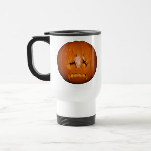 Pumpkin, Sad Flames Travel Mug