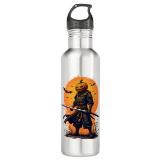 Pumpkin Samurai � Halloween Warrior T-Shirt 710 Ml Water Bottle