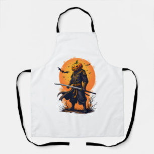 Pumpkin Samurai – Halloween Warrior T-Shirt Apron
