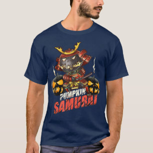 pumpkin samurai, Japanese demon halloween, warrior T-Shirt