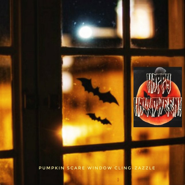 Pumpkin Scare Window Cling (Creator Uploaded)