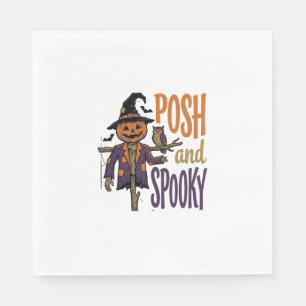 Pumpkin Scarecrow Shirt Vintage Engraving Hallowee Napkin
