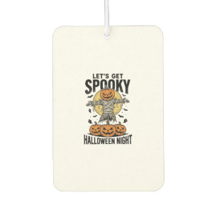 Pumpkin Scarecrow Shirt Vintage Halloween Graphic_ Car Air Freshener