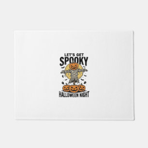 Pumpkin Scarecrow Shirt Vintage Halloween Graphic_ Doormat
