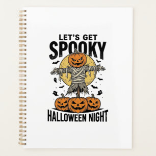 Pumpkin Scarecrow Shirt Vintage Halloween Graphic_ Planner