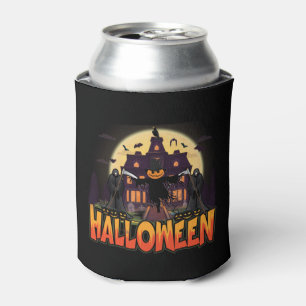 Pumpkin Scary House, Halloween Can Cooler