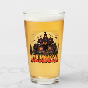 Pumpkin Scary House, Halloween Glass