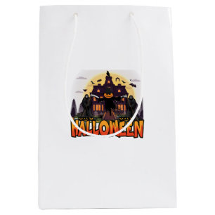 Pumpkin Scary House, Halloween Medium Gift Bag