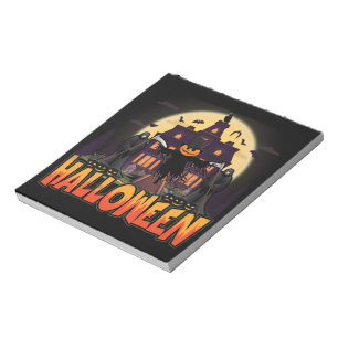 Pumpkin Scary House, Halloween Notepad