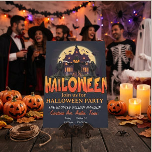 Pumpkin Scary House, Halloween Planner Party  Invitation