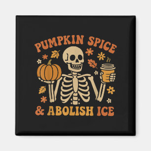 Pumpkin Sce Abolish Ice Anti-trump Resist Fall Hal Magnet
