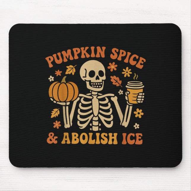 Pumpkin Sce Abolish Ice Anti-trump Resist Fall Hal Mouse Mat (Front)