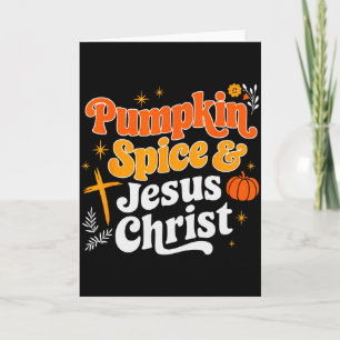 Pumpkin Sce And Jesus Christ Christian Fall Thanks Card