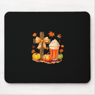 Pumpkin Sce And Jesus Christ Cross Pumpkin Christi Mouse Mat