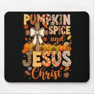 Pumpkin Sce And Jesus Christ Funny Fall Christian Mouse Mat