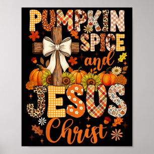 Pumpkin Sce And Jesus Christ Funny Fall Christian Poster