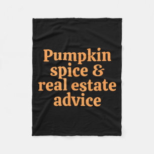 Pumpkin Sce And Real Estate Advice  Fleece Blanket