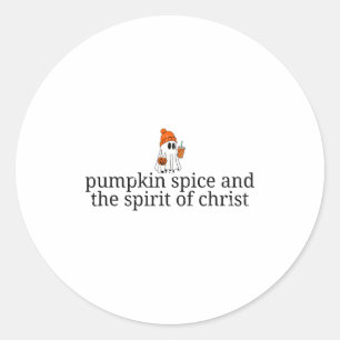 Pumpkin Sce And The Srit Of Christ, Christian Hall Classic Round Sticker