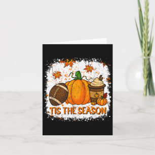 Pumpkin Sce Football Tis The Season Fall Thanksgiv Card