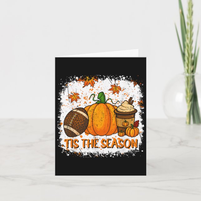 Pumpkin Sce Football Tis The Season Fall Thanksgiv Card (Front)