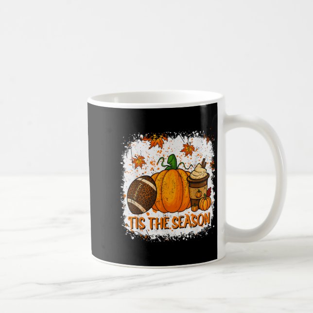 Pumpkin Sce Football Tis The Season Fall Thanksgiv Coffee Mug (Right)