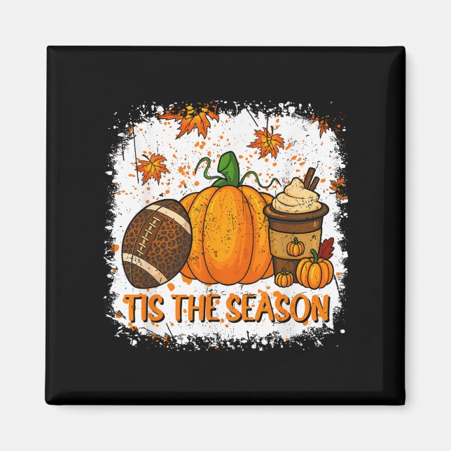 Pumpkin Sce Football Tis The Season Fall Thanksgiv Magnet (Front)