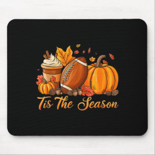 Pumpkin Sce Football Tis The Season Fall Thanksgiv Mouse Mat