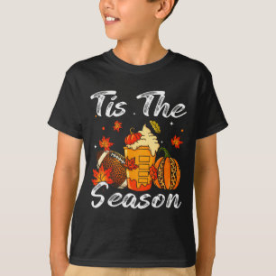 Pumpkin Sce Football Tis The Season Fall Thanksgiv T-Shirt