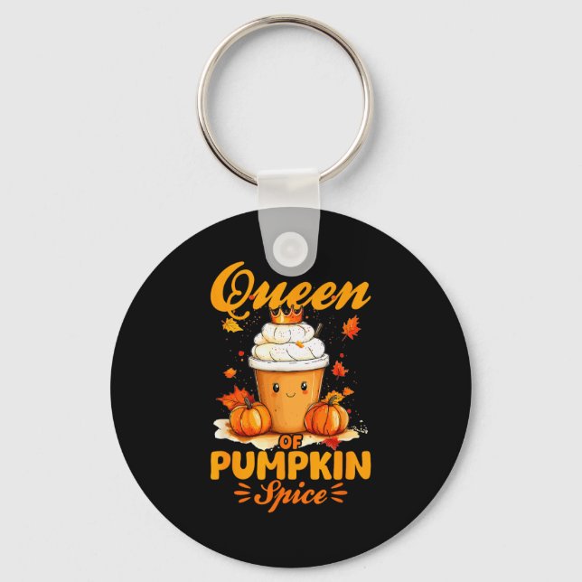 Pumpkin Sce Latte Fall Season Queen Of Pumpkin Sce Key Ring (Front)
