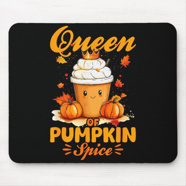 Pumpkin Sce Latte Fall Season Queen Of Pumpkin Sce Mouse Mat (Front)