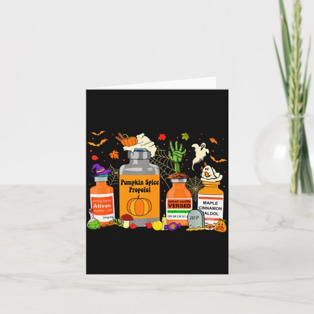 Pumpkin Sce Profol Ativan Versed Haldol Halloween  Card (Front)