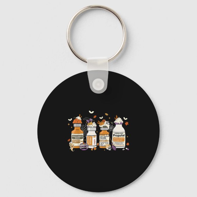 Pumpkin Sce Profol Ativan Versed Haldol Halloween  Key Ring (Front)