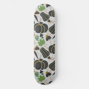 Pumpkin seamless pattern carrot black and white skateboard