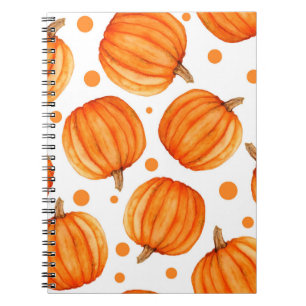 Pumpkin seamless pattern notebook