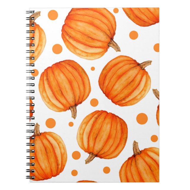 Pumpkin seamless pattern notebook (Front)