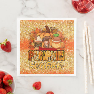 Pumpkin Season Autumn Customize Color Napkin