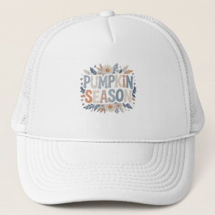 Pumpkin Season – Blue Floral Retro casquette Trucker Hat