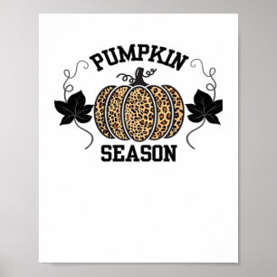 Pumpkin Season Cheetah Print Pumpkin Fall Design