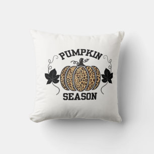 Pumpkin Season Cheetah Print Pumpkin Fall Design Cushion