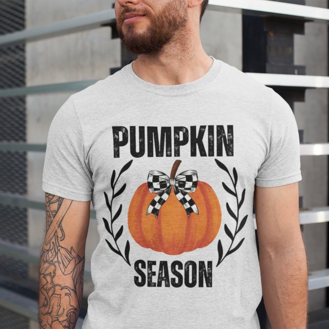 Pumpkin Season Coquette Black Chequered Bow Fall Sweatshirt (Creator Uploaded)