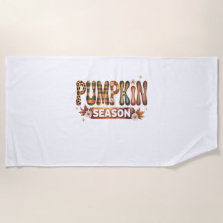Pumpkin Season Fall Boho Beach Towel