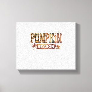 Pumpkin Season Fall Boho Canvas Print