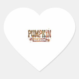 Pumpkin Season Fall Boho Heart Sticker