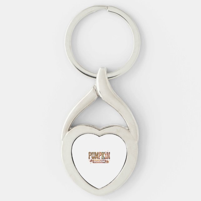 Pumpkin Season Fall Boho Key Ring (Front)