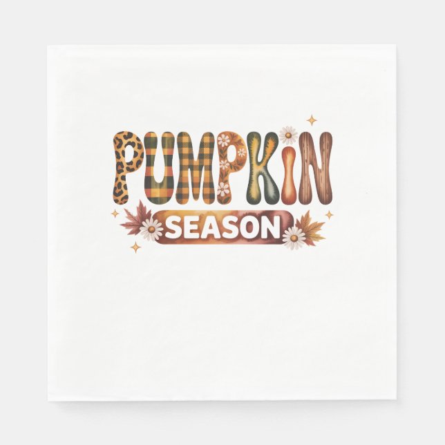Pumpkin Season Fall Boho Napkin (Front)