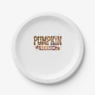 Pumpkin Season Fall Boho Paper Plate
