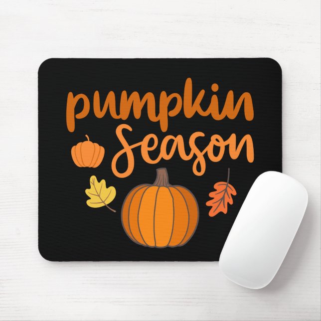 Pumpkin Season Fall Mouse Mat (With Mouse)