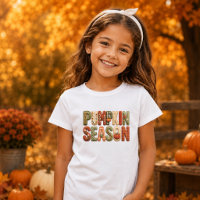 Pumpkin Season Faux Embroidery Cottagecore Girls