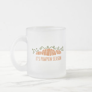Pumpkin Season Frosted Glass Coffee Mug