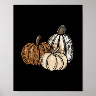 Pumpkin Season Funny Autumn Fall Y'all Leaves Than Poster